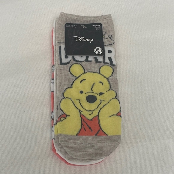 Disney Accessories Disney 3 Pair Winnie The Pooh And Tigger Socks